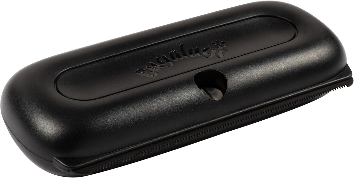 Bugalugs Deshedding Brush for Dogs, Cats, Horses - Pet Grooming Tool that is Gentle & Effective With Wide Shallow Comb, Smooth Groomer for Dog, Cat and Horse (Black)