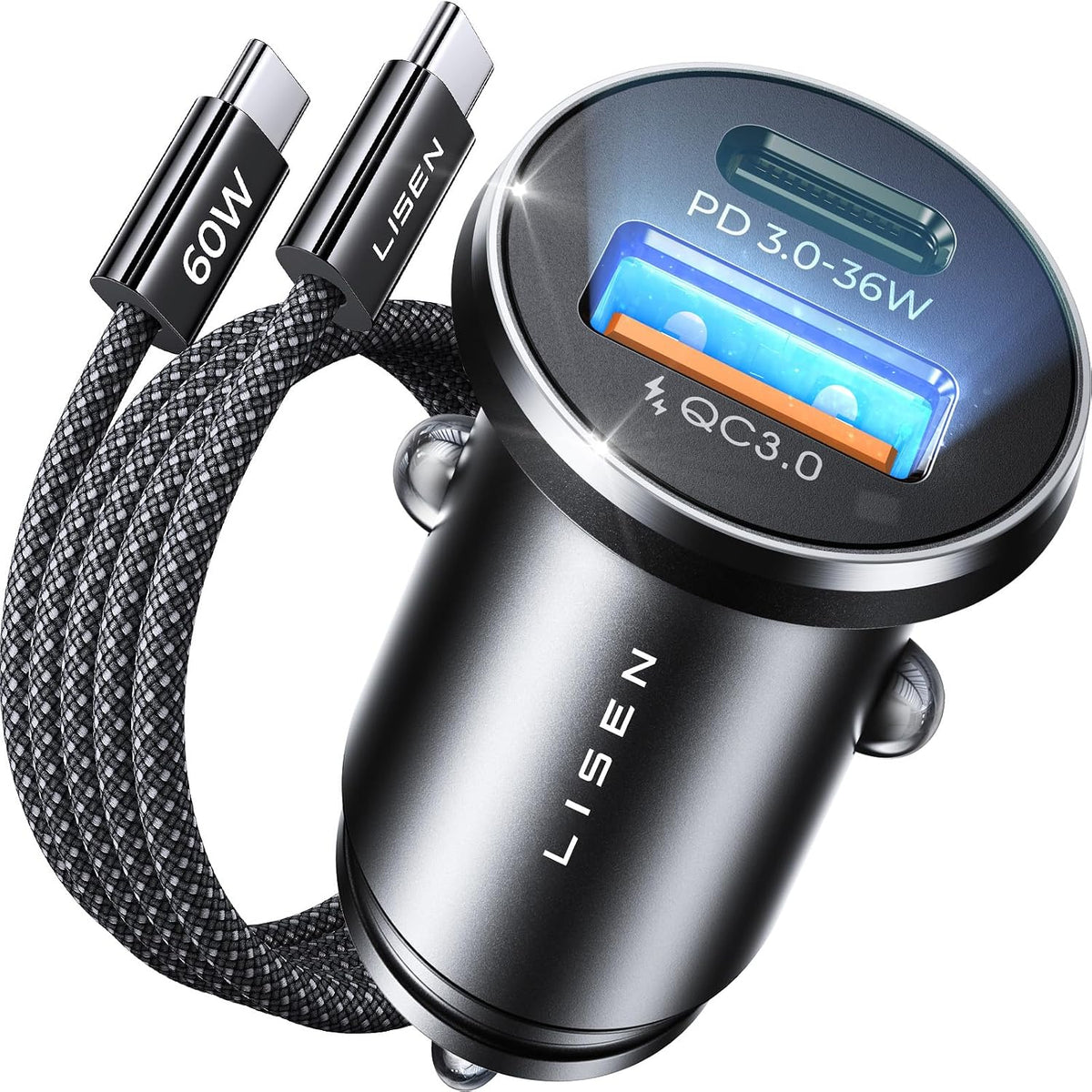 LISEN 54W USB C Car Charger