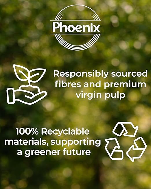 Phoenix Toilet Rolls – 60 Pack | 3 Ply Lavender Scented Toilet Paper | Bulk Buy, Soft, Quilted, Sustainably Sourced, Eco- Friendly Luxury Bathroom Tissue