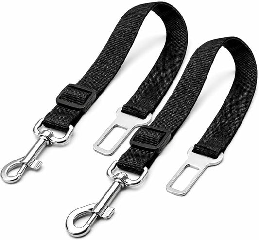 SOL 2pk Dog Seat Belts For Cars UK, 70cm Adjustable Seatbelt Harness Strap for Dogs, Durable Nylon with Secure Clip-On Design, Car Harness for Dogs UK, Snug Fit for Any Breed Size, Easy to Install
