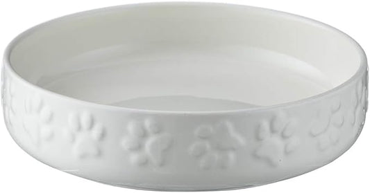 Mason Cash Colour Mix Cream Cat Saucer 13cm |200ml Durable Stoneware Pet Bowl for Food & Water | Dishwasher, Freezer & Microwave Safe