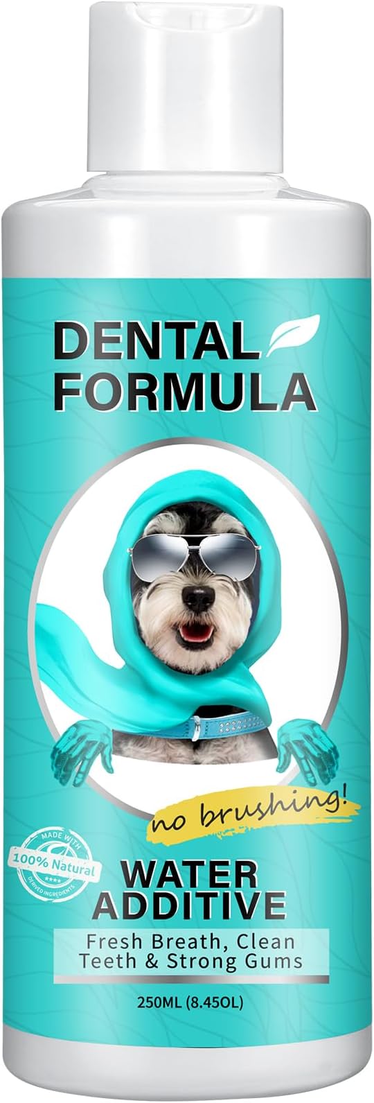Bailey & buddies Dental Formula Water Additive For Dogs & Cats - Clean Teeth, Healthy Gums & Fresh Breath - Manage Plaque & Tartar Build-Up - No Brushing Needed - Oral Health (Single Pack)